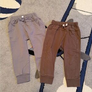 Little Bipsy Kids Joggers - Gray and Brown